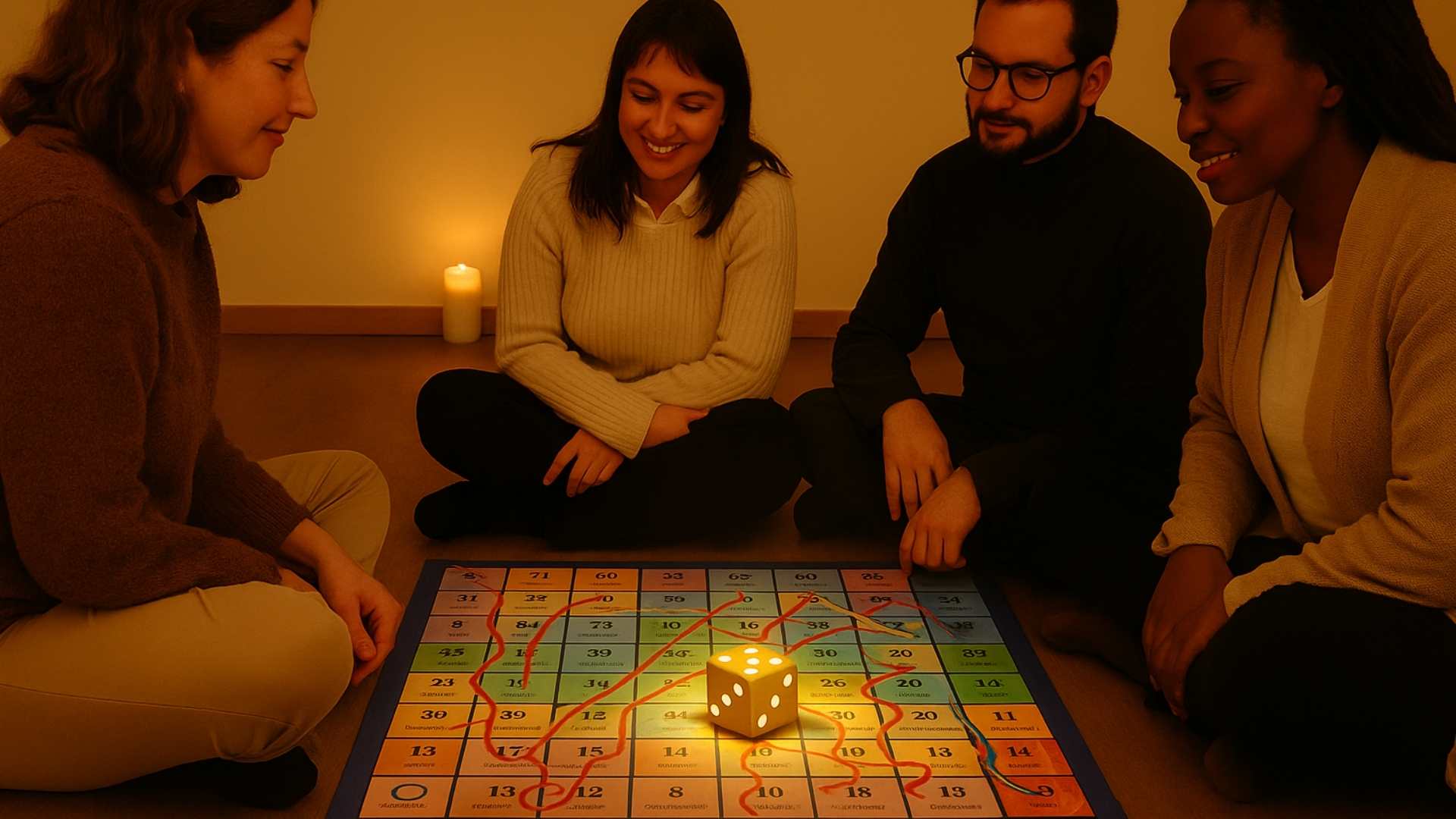 Tablero Maha Lilah auténtico con dado dorado