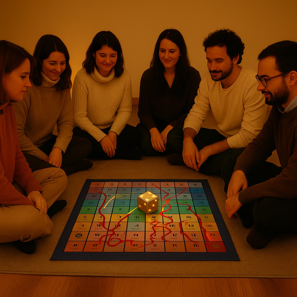 Sesión grupal alrededor del tablero