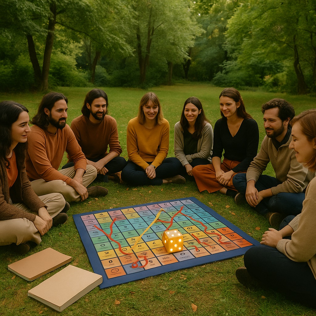 Retiro en la naturaleza con tablero